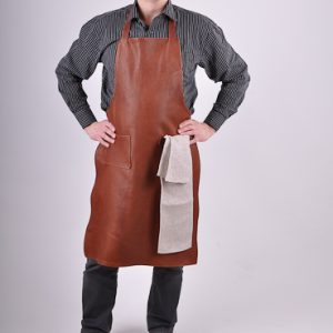 Skinnförkläde, Prestige Sleifi, L, kastanj