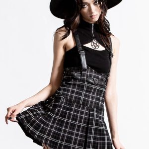 Shadows Suspender Skirt Ash