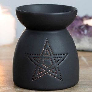 Black Pentagram Oil Burner