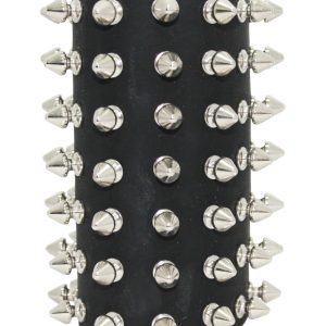 7 Row Spike Stud Leather Wristband