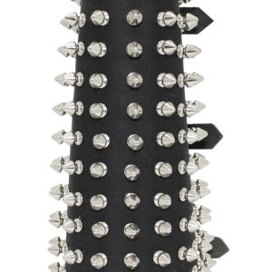11 Row Spike Stud Leather Wristband
