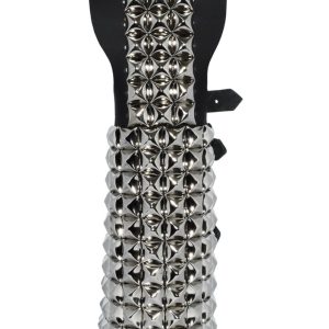 Iron Fist Pyramid Leather Wristband