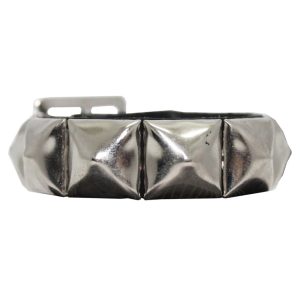 1 Row Pyramid Leather Wristband