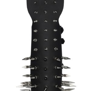 Mayhem Fist Long Spike Stud Leather Wristband