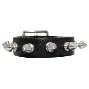 1 Row Spike Stud Leather Wristband