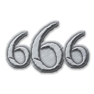 666 Metal Pin Badge