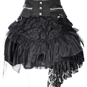 Cat Skirt Black