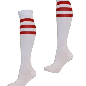KH Sport Socks White Red Stripes